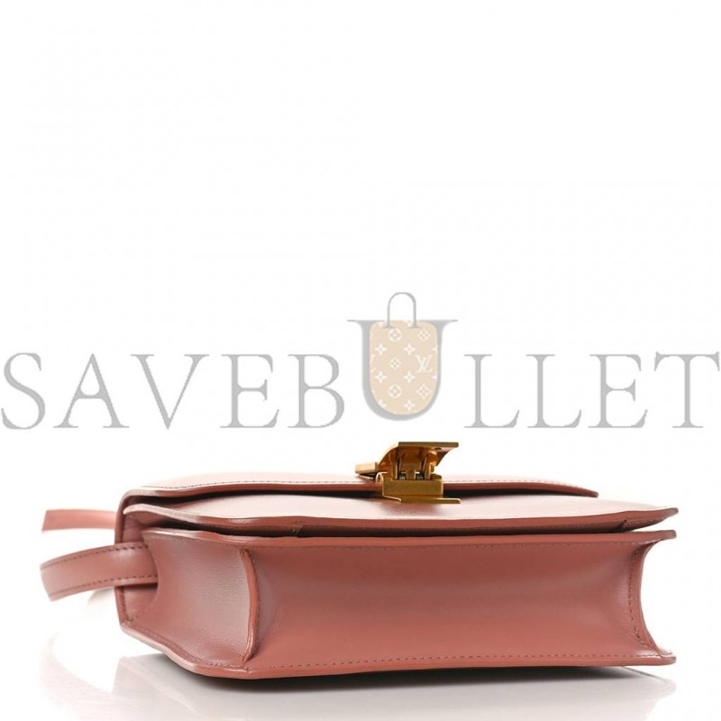 CELINE BOX CALFSKIN TEEN CLASSIC BOX FLAP BAG ANTIQUE ROSE (18*15*6cm) CELINE BOX CALFSKIN TEEN CLASSIC BOX FLAP BAG ANTIQUE ROSE (18*15*6cm)
