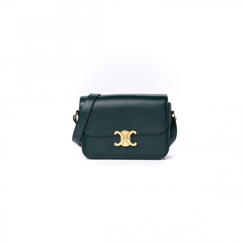 CELINE SHINY CALFSKIN MEDIUM TRIOMPHE AMAZONE (22*16*7cm) CELINE SHINY CALFSKIN MEDIUM TRIOMPHE AMAZONE (22*16*7cm)