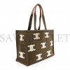 CELINE CANVAS CALFSKIN EMBROIDERED TRIOMPHE LARGE CABAS THAIS KHAKI TAN (41*29*17cm) CELINE CANVAS CALFSKIN EMBROIDERED TRIOMPHE LARGE CABAS THAIS KHAKI TAN (41*29*17cm)