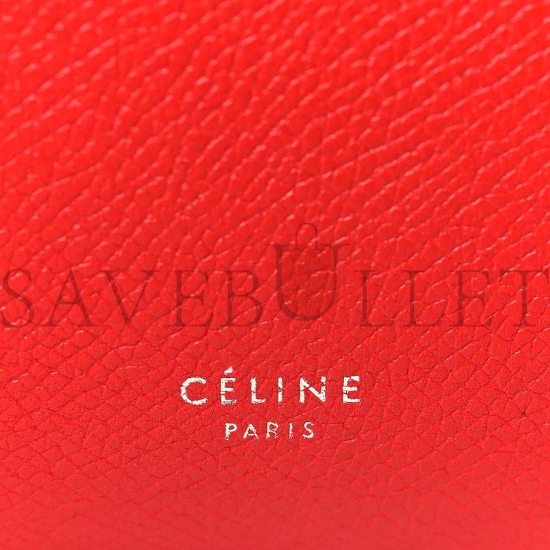 CELINE BABY GRAINED CALFSKIN MICRO BELT BAG COQUELICOT (24*19*14cm) CELINE BABY GRAINED CALFSKIN MICRO BELT BAG COQUELICOT (24*19*14cm)