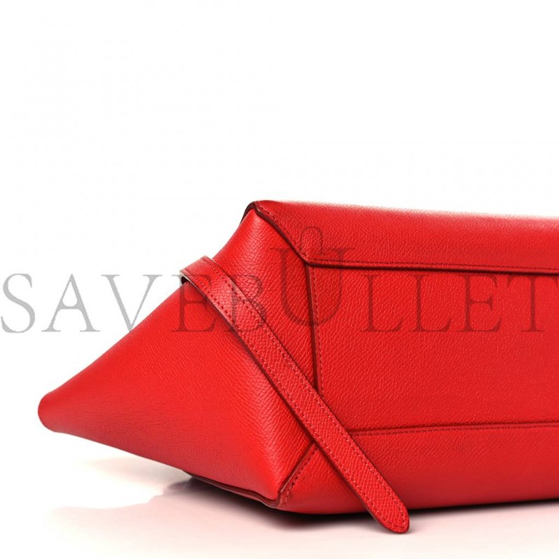 CELINE BABY GRAINED CALFSKIN MICRO BELT BAG COQUELICOT (24*19*14cm) CELINE BABY GRAINED CALFSKIN MICRO BELT BAG COQUELICOT (24*19*14cm)