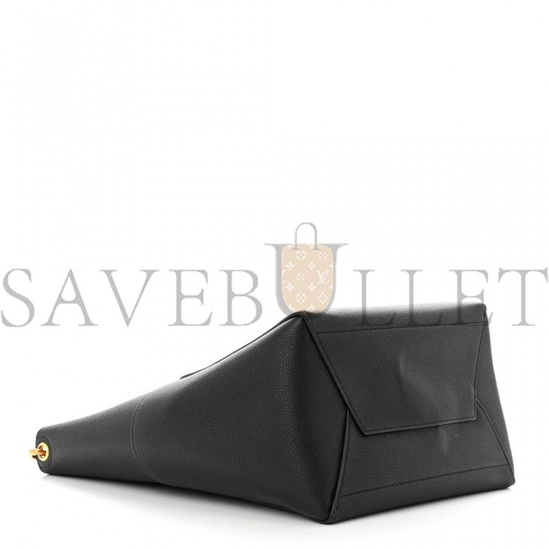 CELINE SOFT GRAINED CALFSKIN SANGLE BUCKET BAG BLACK (33*23*15cm)