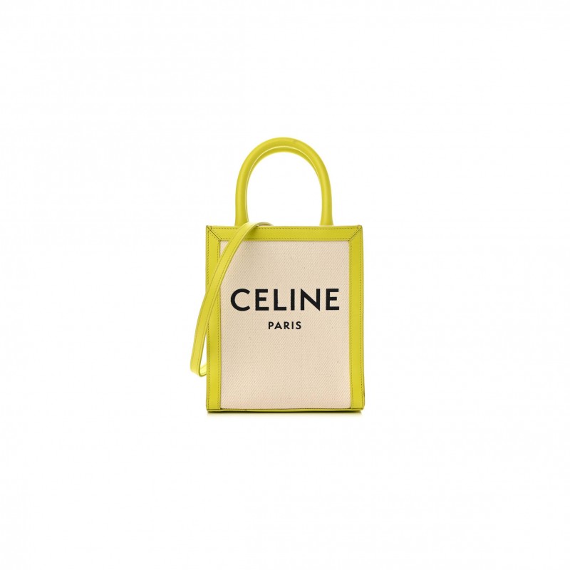 CELINE CANVAS CALFSKIN MINI VERTICAL CABAS (20*17*4cm)