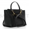 CELINE GRAINED CALFSKIN MINI BELT BAG BLACK (28*24*16cm)