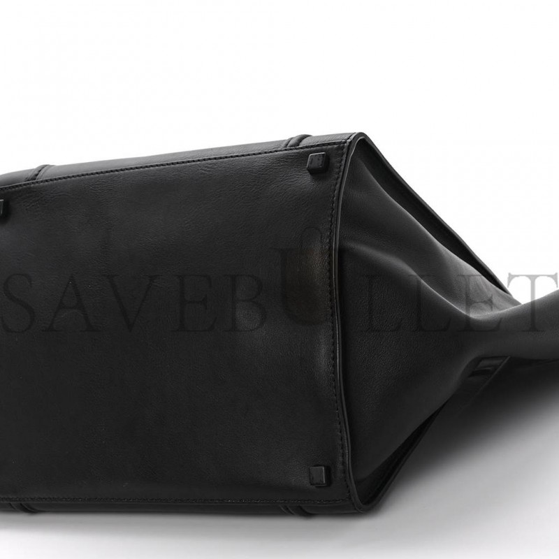 CELINE SMOOTH CALFSKIN MEDIUM PHANTOM LUGGAGE BLACK (29*29*25cm) CELINE SMOOTH CALFSKIN MEDIUM PHANTOM LUGGAGE BLACK (29*29*25cm)