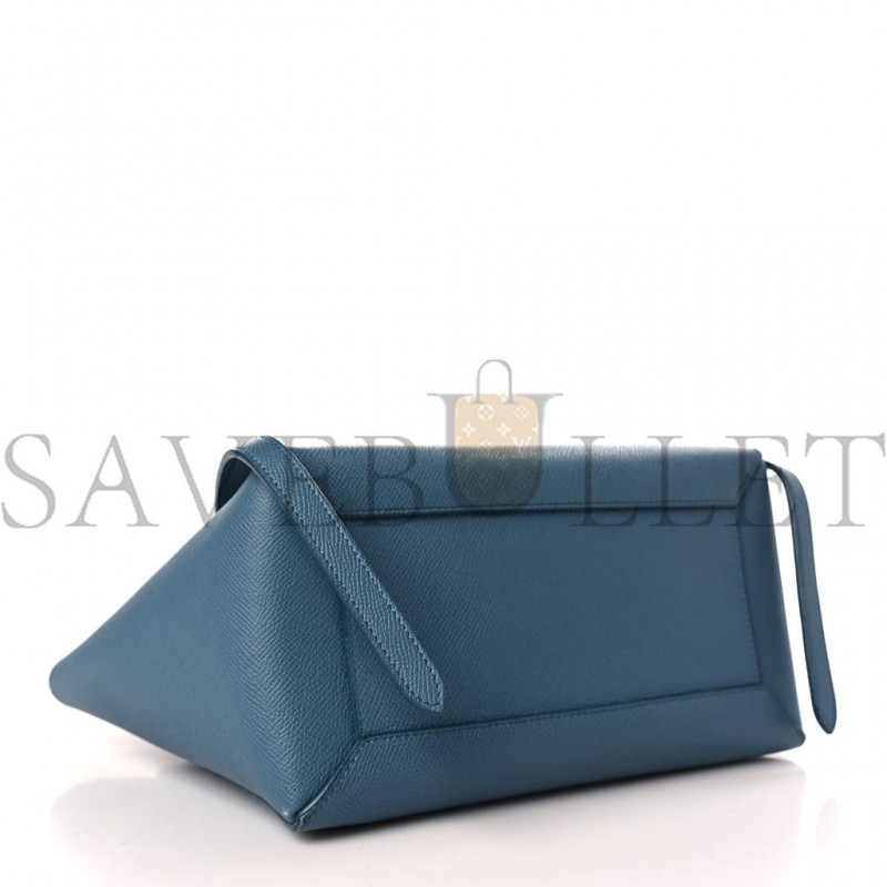 CELINE GRAINED CALFSKIN MINI BELT BAG SLATE BLUE (23*22*15cm)