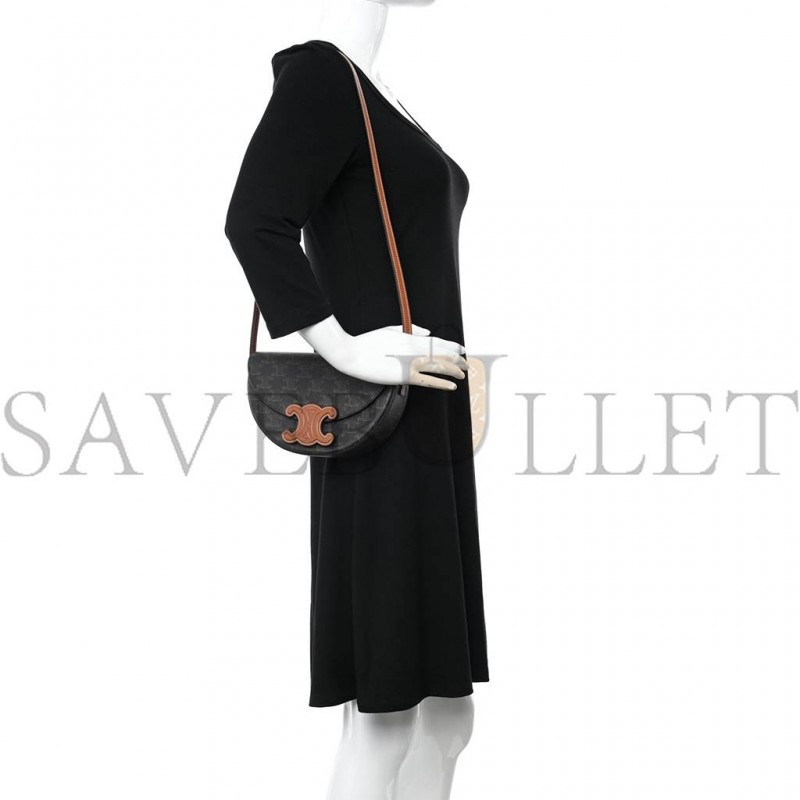 CELINE CALFSKIN TRIOMPHE CANVAS BESACE TAN (22*14*6cm) CELINE CALFSKIN TRIOMPHE CANVAS BESACE TAN (22*14*6cm)