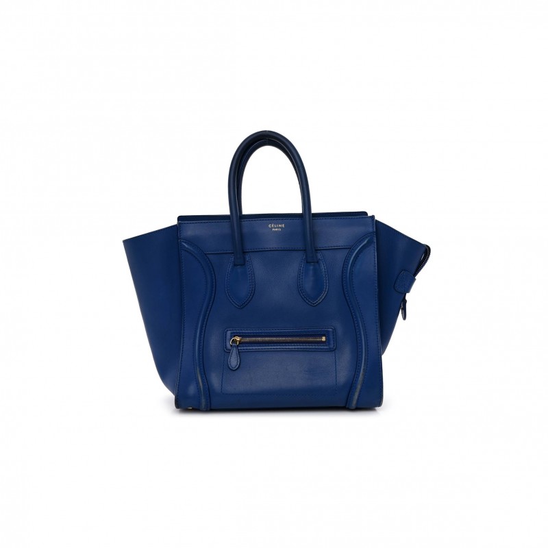 CELINE SMOOTH CALFSKIN MINI LUGGAGE ROYAL BLUE (48*31*30cm) CELINE SMOOTH CALFSKIN MINI LUGGAGE ROYAL BLUE (48*31*30cm)
