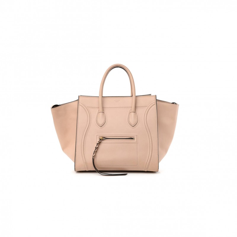 CELINE SMOOTH CALFSKIN MEDIUM PHANTOM LUGGAGE POWDER (30*27*24cm) CELINE SMOOTH CALFSKIN MEDIUM PHANTOM LUGGAGE POWDER (30*27*24cm)