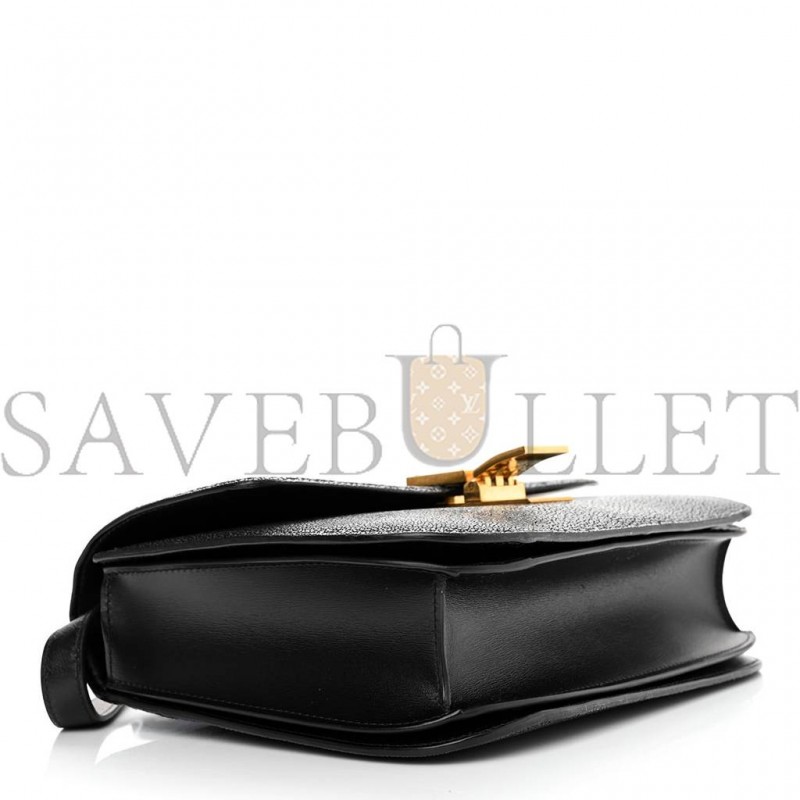 CELINE STINGRAY MEDIUM CLASSIC BOX FLAP BAG BLACK (23*18*8cm)