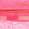 DIOR CANVAS TOILE DE JOUY REVERSE EMBROIDERED MEDIUM LADY D-LITE FLUORESCENT PINK (24*20*11cm)