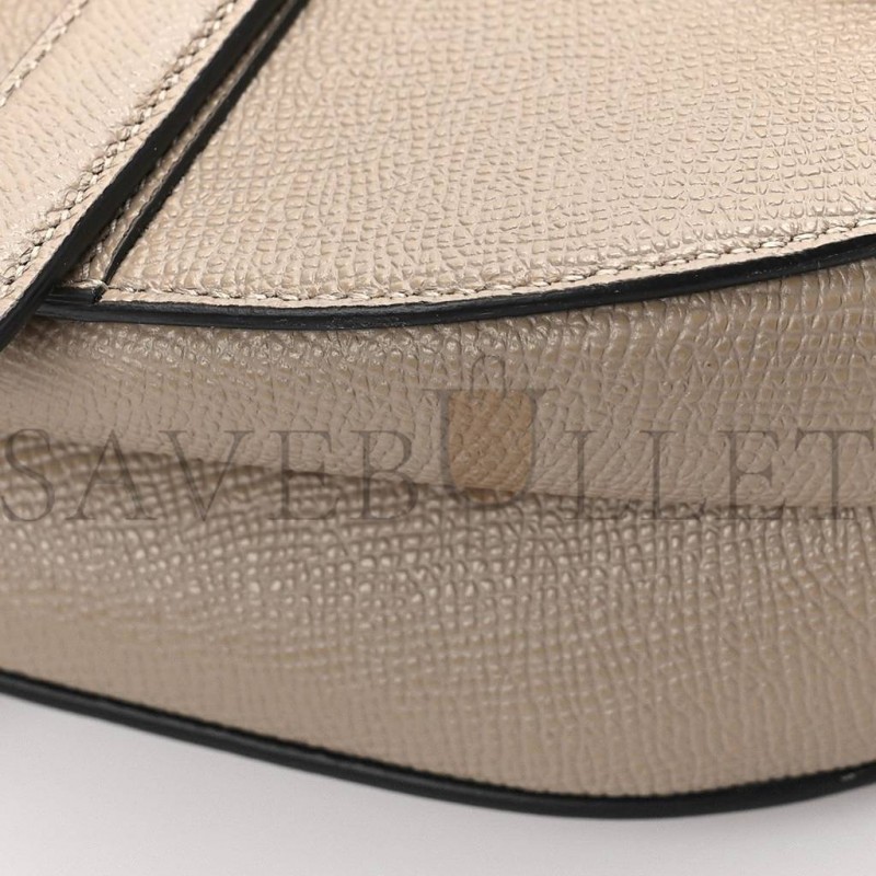 DIOR GRAINED CALFSKIN SADDLE BAG WITH STRAP WARM TAUPE (25*20*7cm) DIOR GRAINED CALFSKIN SADDLE BAG WITH STRAP WARM TAUPE (25*20*7cm)