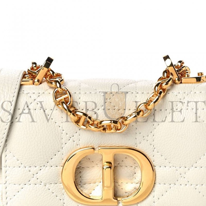 DIOR SUPPLE CALFSKIN CANNAGE MICRO CARO BAG LATTE (13*8*5.7cm)