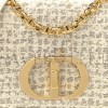 DIOR TWEED CANNAGE SMALL CARO BAG WHITE (20*12*6.4cm)