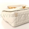 DIOR CALFSKIN CANNAGE SMALL CARO BAG IVORY (20*11*7.6cm)