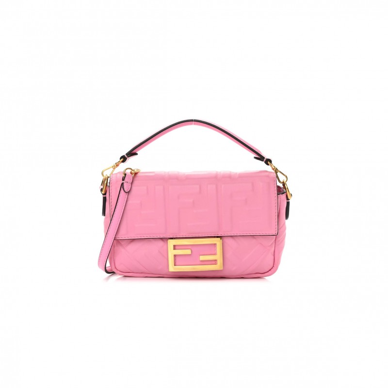 FENDI NAPPA FF 1974 EMBOSSED MINI BAGUETTE LOLLYPOP (18*12*4cm)