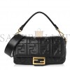 FENDI NAPPA FF 1974 EMBOSSED BAGUETTE BLACK (27*15*6cm) FENDI NAPPA FF 1974 EMBOSSED BAGUETTE BLACK (27*15*6cm)