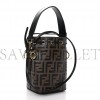 FENDI VITELLO LIBERTY F IS FENDI BI-COLOR FF 1974 EMBOSSED MINI MON TRESOR BUCKET BAG MAYA BLACK (18*11*10cm) FENDI VITELLO LIBERTY F IS FENDI BI-COLOR FF 1974 EMBOSSED MINI MON TRESOR BUCKET BAG MAYA BLACK (18*11*10cm)