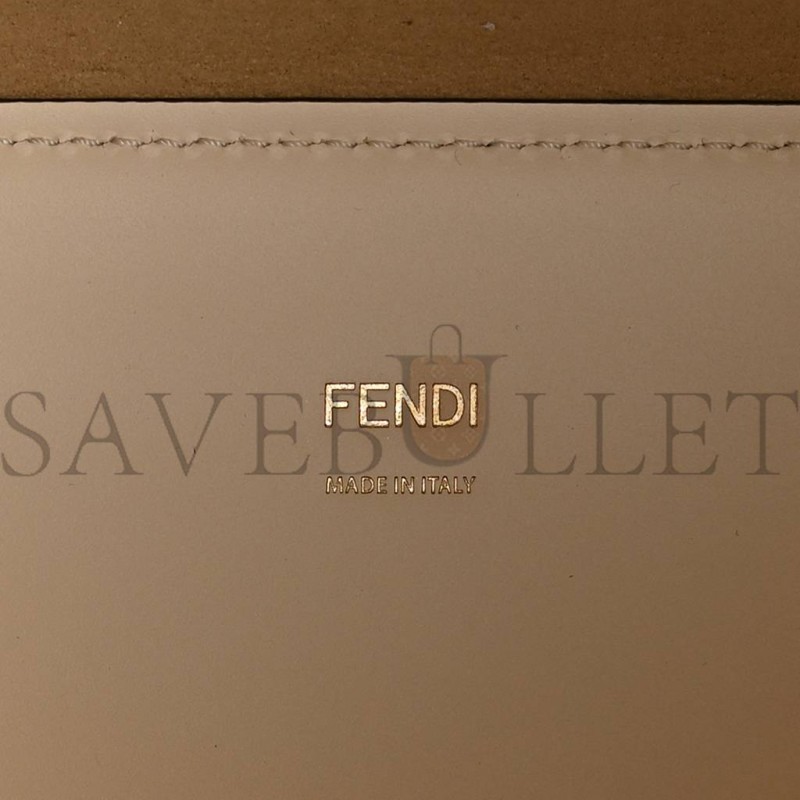 FENDI VITELLO KING PLEXIGLASS MEDIUM FENDI SUNSHINE SHOPPER TOTE WHITE ICE (36*30*15cm)