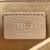 FENDI VITELLO LIBERTY BI-COLOR FF 1974 EMBOSSED CHAIN STRAP KAN U SHOULDER BAG BLACK MAYA (25*20*8cm)